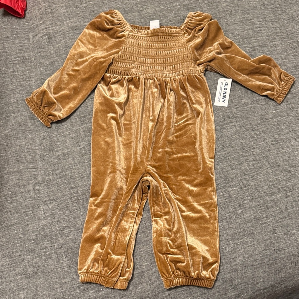 Old Navy Kids Brown Velvet Romper